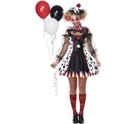 California Costumes 01435XS Twisted Clown Character Adult Sized Costumes, Black, XS