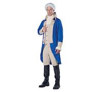 California Costumes 01535 Men's George Washington Costume, Blue/Tan, Small Character Adult-Sized, Solid, XS, S, M, L, XL