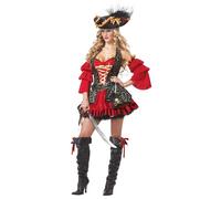 California Costumes 1196 Spanish Pirate Adult-Sized Costume, Red, XXL