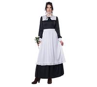 California Costumes 1311 Women's Pilgrim Woman Adult, Black/White, Medium Sized Costumes, Solid