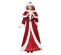 California Costumes 1557 Mrs. Claus Deluxe Adult Santa Sized Costumes, Red,White, XL