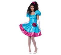 California Costumes 5021-136 80's Party Dress costume character, Teal/Fuchsia, Medium