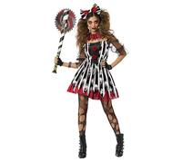California Costumes 5025-002 Women's Savage Clown S Adult Sized Costumes, Black/White/Red
