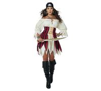 California Costumes 5025-076 Women's Sultry Sea Pirate Xl Adult Sized Costumes, Black/Red/Cream