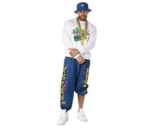 California Costumes 5121-166 90's Hip Hop Costume, Cartoon, Multi, Medium (40-42" Chest)