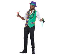 California Costumes 60734L/XL Mardi Gras Vest Kit - Adult Man Miscellaneous Sized Costumes, Multicolored, L/XL