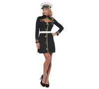 California Costumes CCC-01284 Navy Captain Adult Costume (Black), Small Character, Solid, S