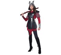 California Costumes CCC-5020-043 Samurai Warrior Costume for Women-S/M, Black, Red