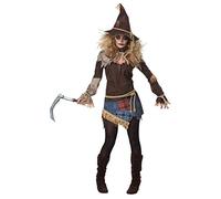 Women's Creepy Scarecrow Halloween Fancy Dress Costume