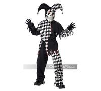 California Costumes Evil Jester Skull Scary Childrens Halloween Costume 00217