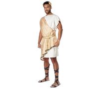 California Costumes, Greek God Toga, Adult, Cream/Gold, Small/Medium