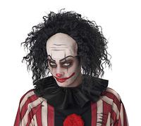 California Costumes Men's Clown Pattern Bald Cap Wig Costume, Black, One Size