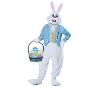 California Costumes Men's Deluxe Easter Bunny Costume, White/Blue, XXL