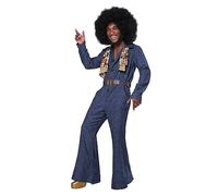 California Costumes mens Flashy 70's Style Jumpsuit/Adult, Blue, Medium