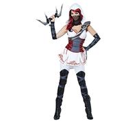 California Costumes Women's Sexy Ninja-White, White/Red/Gray, Large