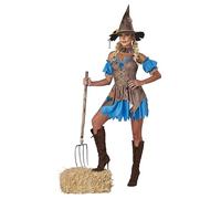 California Costumes, Women's Sexy Scarecrow, Blue/Brown, S