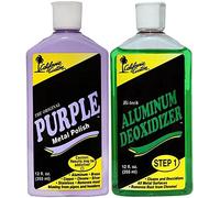CALIFORNIA CUSTOM - Purple Metal Polish & Aluminum Deoxidizer Kit, No Silicone, Body Shop Safe, Great for Aluminum, Brass, Copper, Chrome, Silver, Stainless and Gold