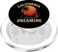 California Dreaming Golden Gate Bridge Sunset Palm Tree PopSockets PopGrip for MagSafe