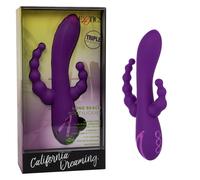 California Dreaming Long Beach Bootylicious Triple Vibrator Anal Bead USB Rabbit
