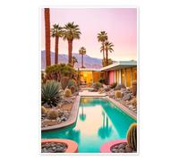 California Dreaming - Mid-Century Magic Poster by Philippe HUGONNARD 70 x 100 cm Wall art Wall decor