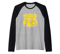 California Eastern Sierra Highway 395 - Adventure Inspired Raglan Baseball Tee