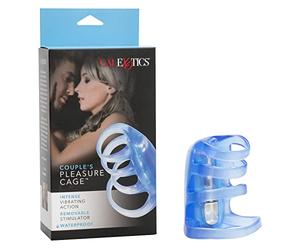 California Exotic Novelties Couple's Vibrating Pleasure Cage, Blue