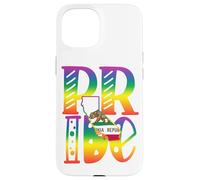 California Gay Pride in Art Block Letters Case for iPhone 15