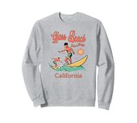 California Glass Beach Fort Bragg CA Surfer Surfing Fishing Sweatshirt