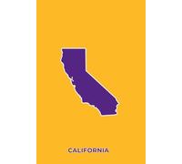 CALIFORNIA GOLD AND PURPLE - Premium Lined Journal | 6" x 9" | Soft Cover | 120+ Pages - Bold State-Inspired Design: A High-Quality State Notebook - Ideal for School, Work, or Everyday Notes