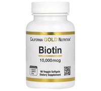 California Gold Nutrition, Biotin, 10,000 mcg, 90 Softgels