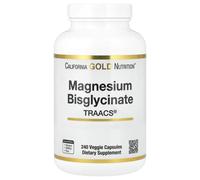 California Gold Nutrition, Magnesium Bisglycinate, Formulated with TRAACS, 200 mg, 240 Veggie Capsules (100 mg per Capsule)
