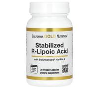 California Gold Nutrition, Stabilized R-Lipoic Acid, 30 Veggie Capsules