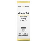California Gold Nutrition, Vitamin D3, Unflavored, 2,000 IU, 1 fl oz (30 ml)
