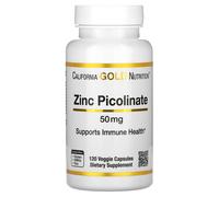 California Gold Nutrition, Zinc Picolinate, 50 mg, 120 Veggie Capsules
