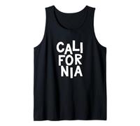 California Graphic Retro Stacked Letter CA State Pride Gift Tank Top