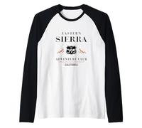 California Highway 395 Eastern Sierra Hiking Adventure Club Raglan Baseball Tee