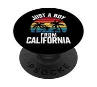 California Just A Boy From California USA State Beach PopSockets Adhesive PopGrip