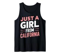 California Just A Girl From California USA Tank Top