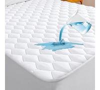 California King Mattress Protector, 100% Waterproof Cooling Mattress Pad Cover, Deep Pockets 6-18", Machine Washable Noiseless Bed Cover