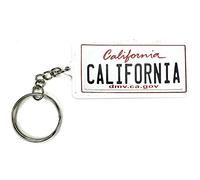 California License Plate Aluminum Ultra-Slim Rectangular Souvenir Keychain 2.5" X 1.25"x 0.06"
