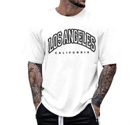 California Los Angeles Tshirt for Men 2025 Graphic Workout Going Out Casual Tops Trendy Crewneck T Shirts Loose Cute Short Sleeve Spring Tee Shirts Tees Shirts Summer White