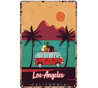 California Los Angeles Wall Decor Garden Wall Decor Poster Metal Sign 8X12 Inches