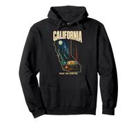 California Made For Camping Trailer Moon Stars Souvenir Pullover Hoodie