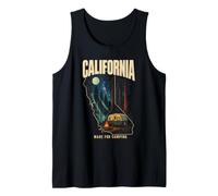 California Made for Camping Trailer Moon Stars Souvenir Tank Top