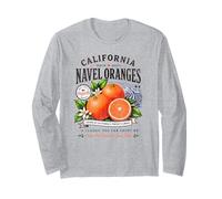 California Navel Oranges Vintage Fruit Distressed Retro Long Sleeve T-Shirt