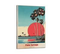 California Palm Springs Vintage Travel Poster Canvas Painting Wall Art Decorative Picture Prints Modern Decor 24x36inch(60x90cm)