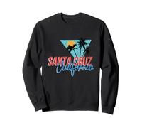California Palm Tree Santa Cruz Beach Summer Vacation Retro Sweatshirt