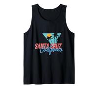 California Palm Tree Santa Cruz Beach Summer Vacation Retro Tank Top