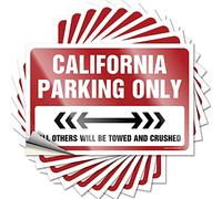 California Parking Only Tumbler Aesthetic - Dorm Room Accessories Decal Self Adhesive Sticker(8X12CM)