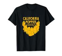 California Poppies Retro Wildflower Design T-Shirt
